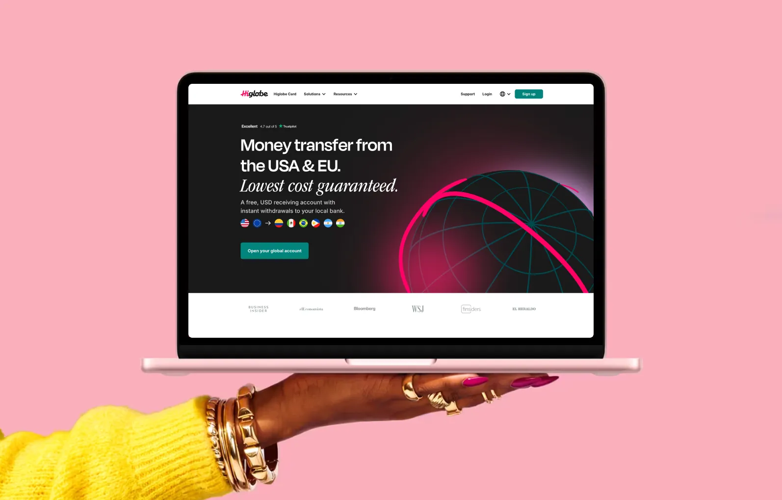 Higlobe | Lowest Cost Money Transfer from USA & EU